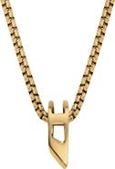 DIESEL® D Logo Ring Pendant Necklace