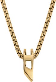 DIESEL® D Logo Ring Pendant Necklace