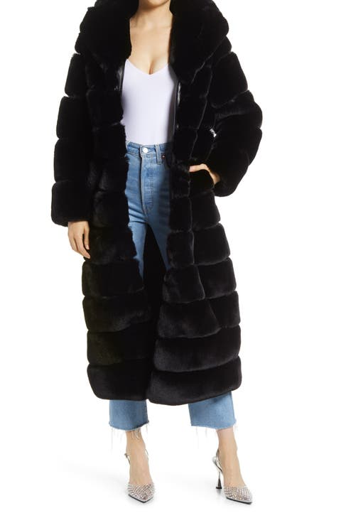 Faux Fur Midi Coat