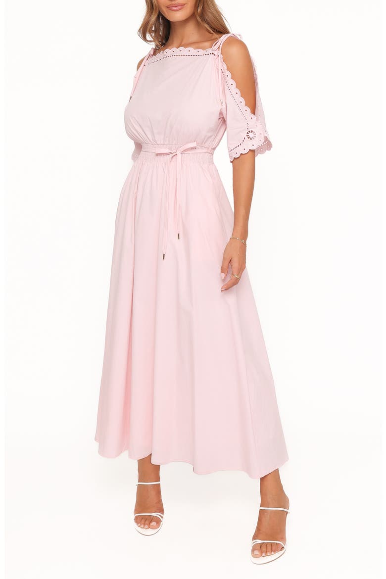 Nellie Cotton Midi Dress, Alternate, color, PETAL PINK