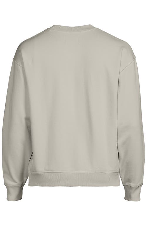 Lands' End Long Sleeve French Terry Vintage Wash Crewneck Sweatshirt In Neutral