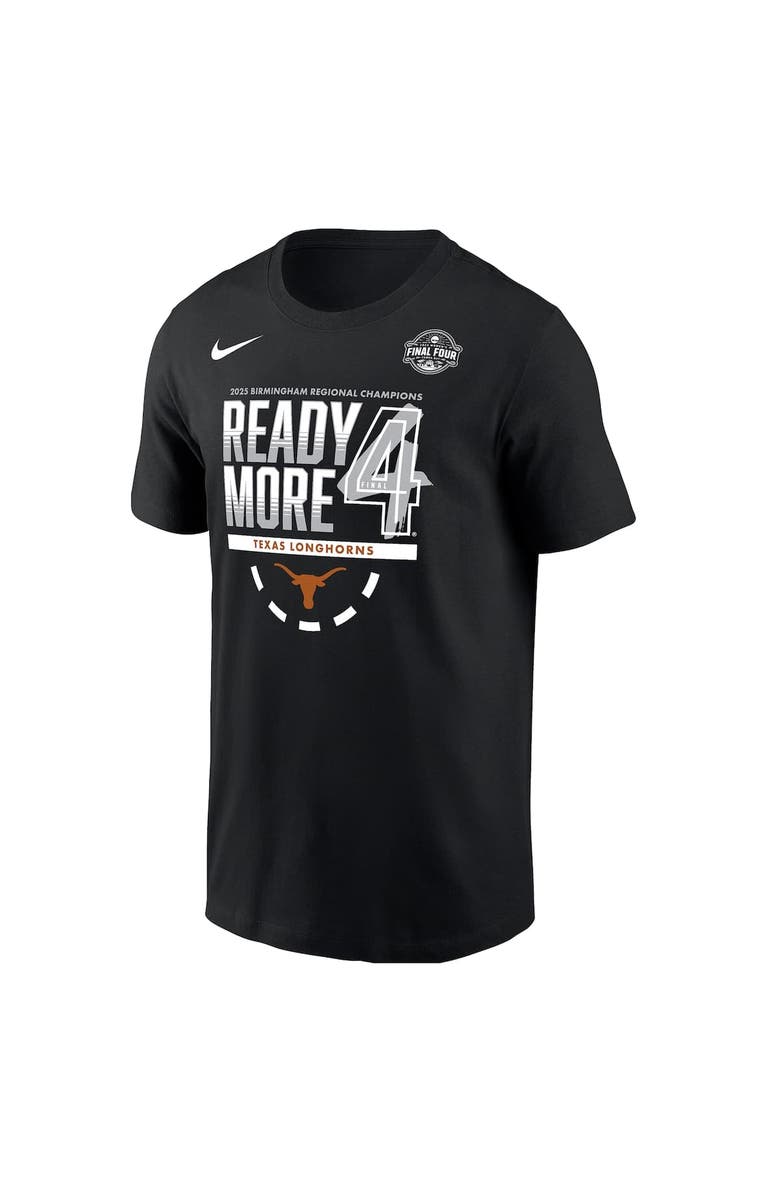Nike Men's Nike Black Texas Longhorns 2025 NCAA Women's Basketball Tournament March Madness Final Four Regional Champions Locker Room T-Shirt, Alternate, color, 
