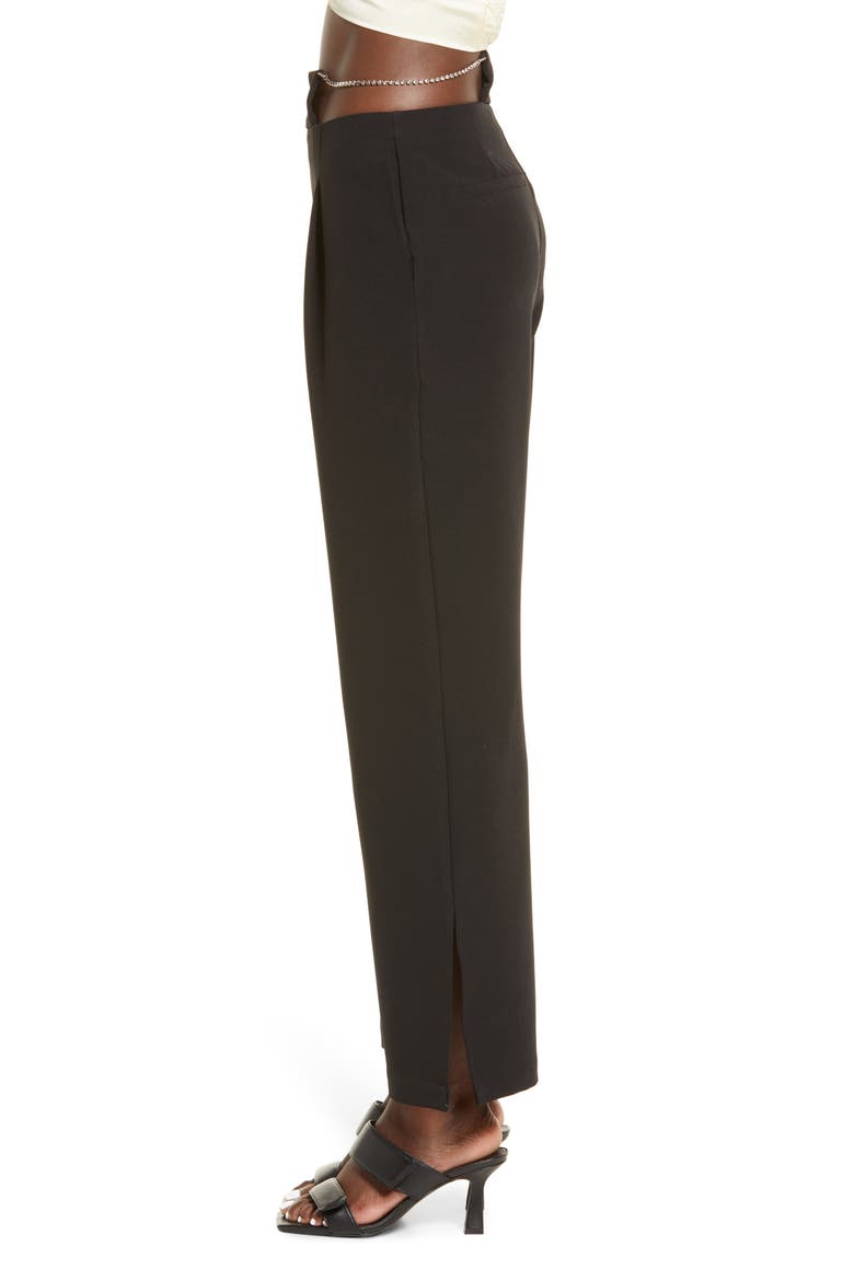 Cutout High Waist Pants, Alternate, color, BLACK