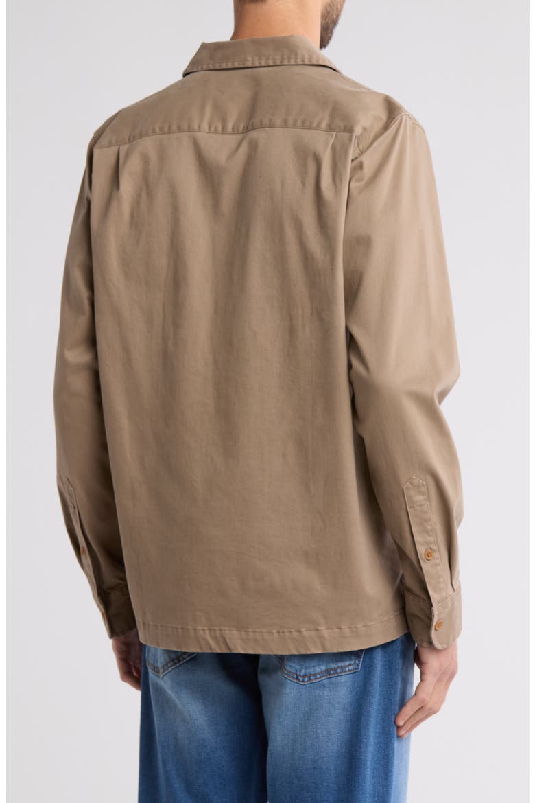 Rancher Stretch Cotton Sateen Shirt Jacket, Alternate, color, CARIBOU