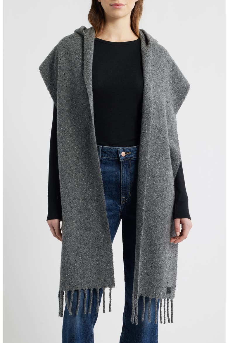 Amy Hooded Scarf, Main, color, CHARCOAL