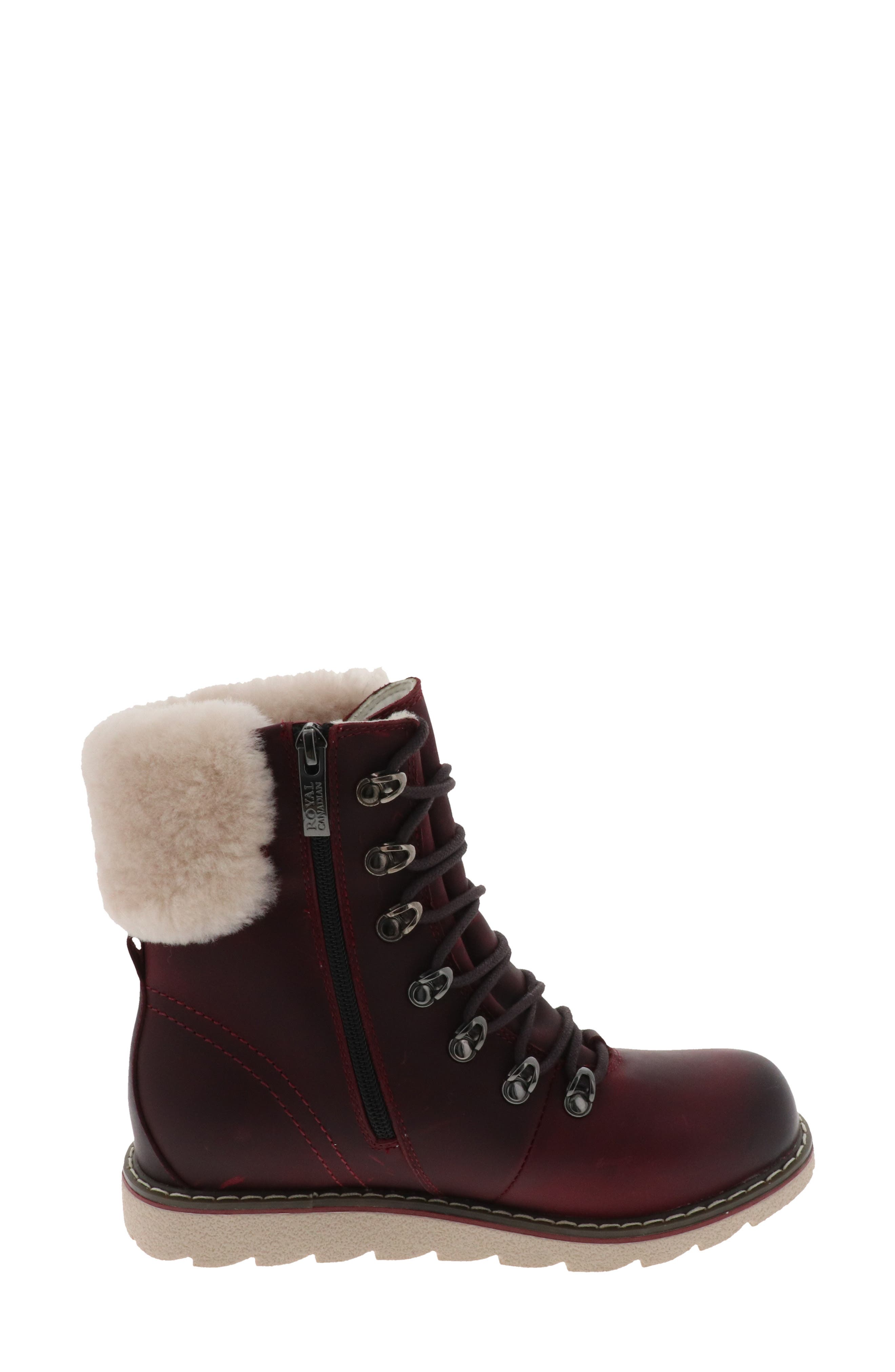 Royal Canadian Cambridge Waterproof Snow Boot with Genuine Shearling Cuff, Alternate, color, 