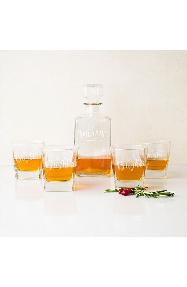 Cathy's Concepts Be Merry 5-Piece Decanter Set, Alternate, color, 