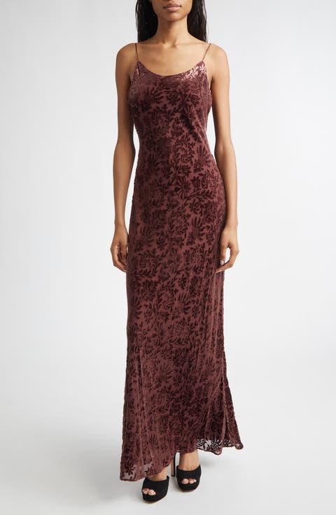 Jolynn Velvet Floral Gown