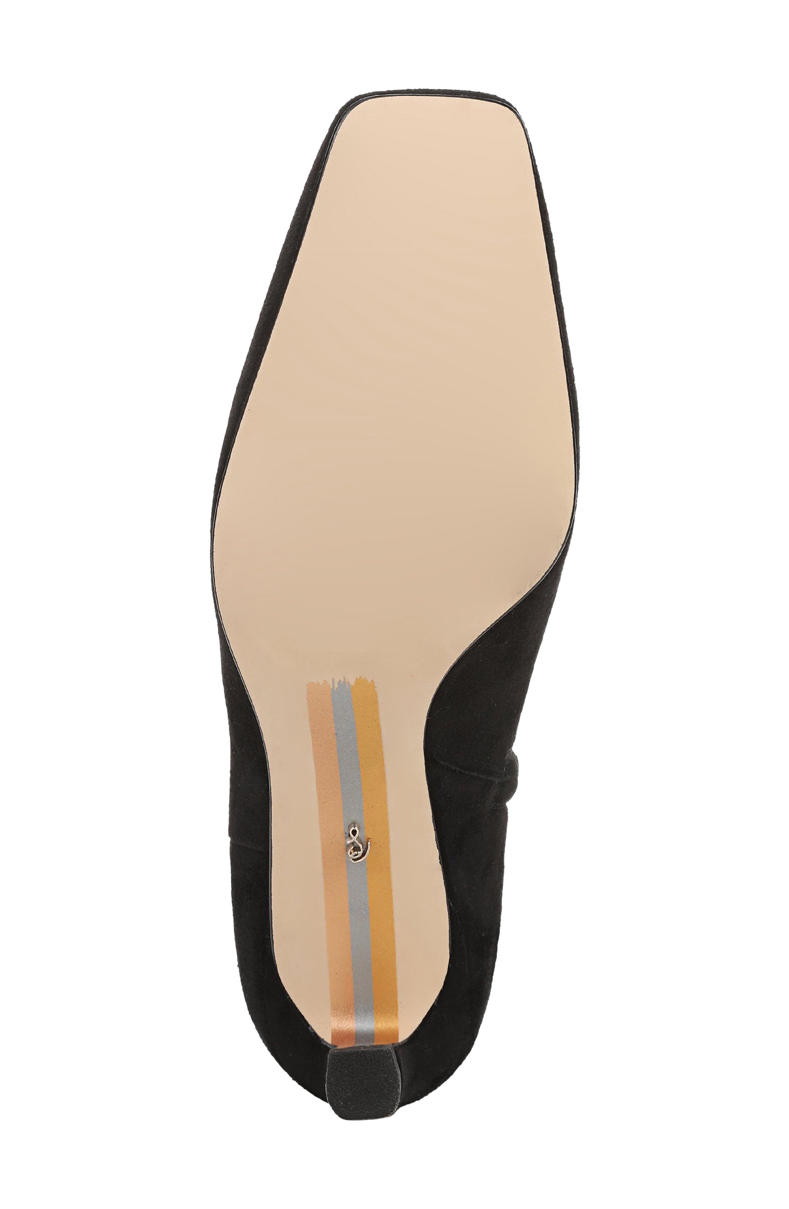 Perla Knee High Leather Boot, Alternate, color, BLACK SUEDE
