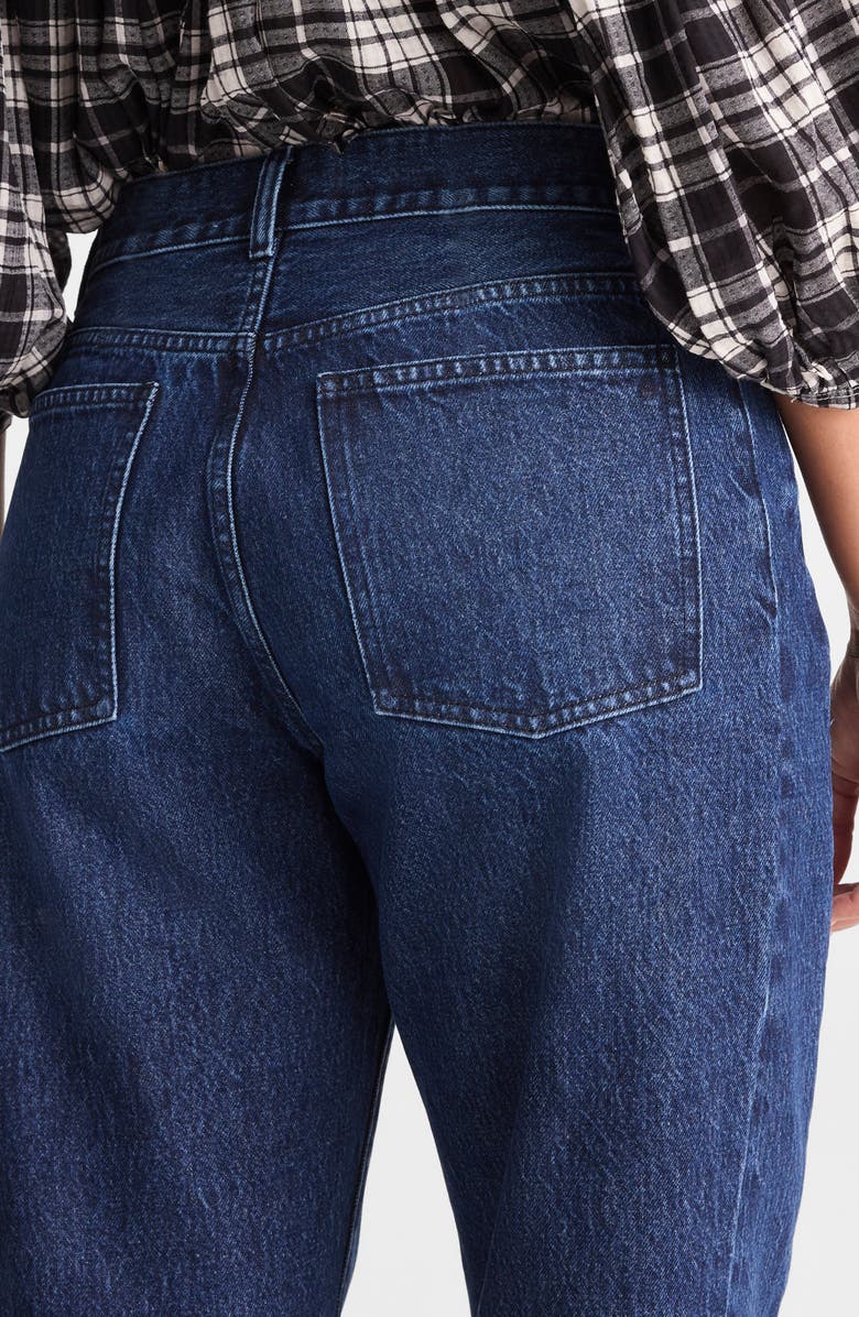 Madewell Curvy Pieced Barrel Jeans, Alternate, color, Mckinney Wash