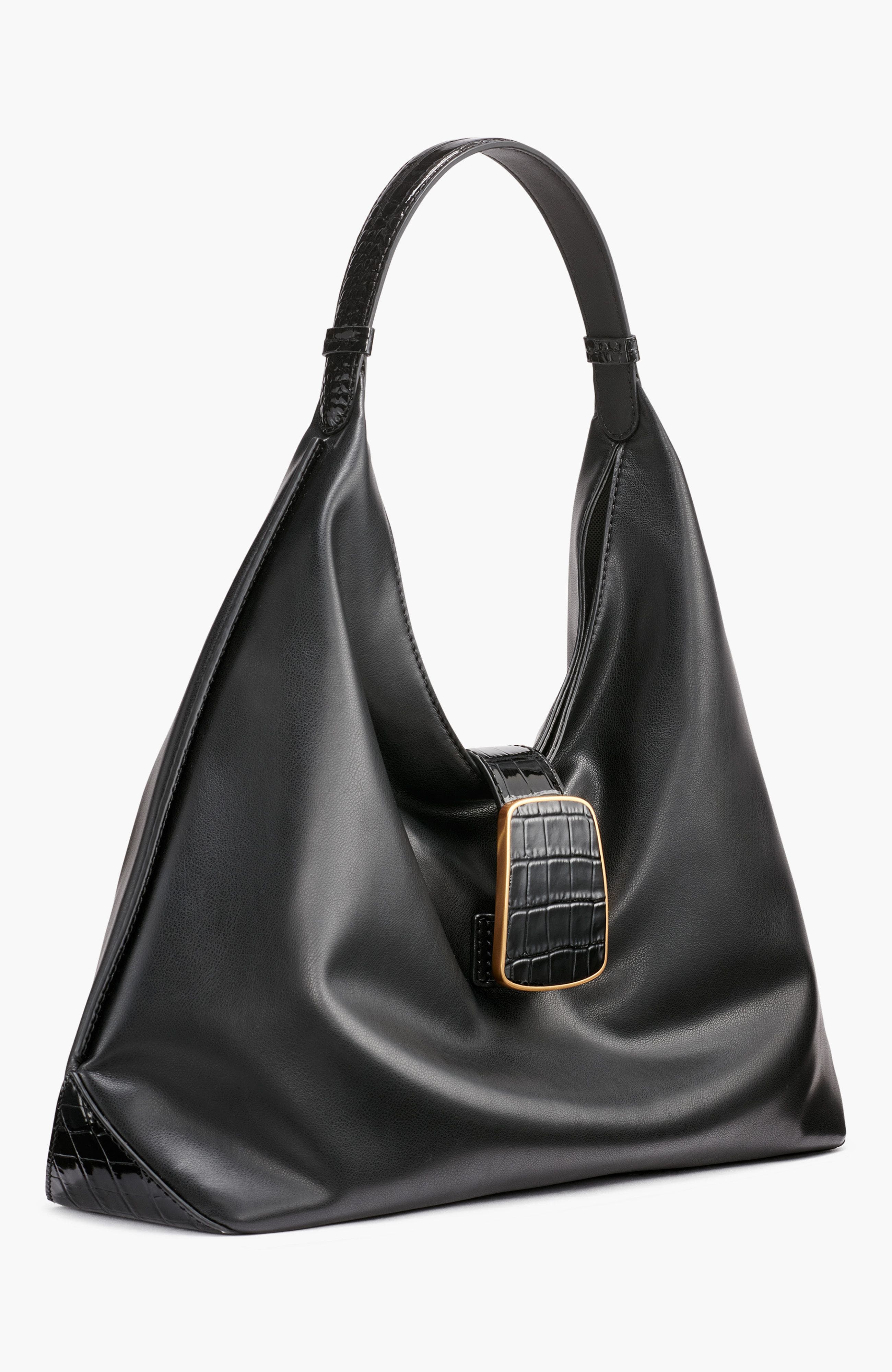 Donna Karan New York Percale Small Shoulder, Alternate, color, Black/Gold