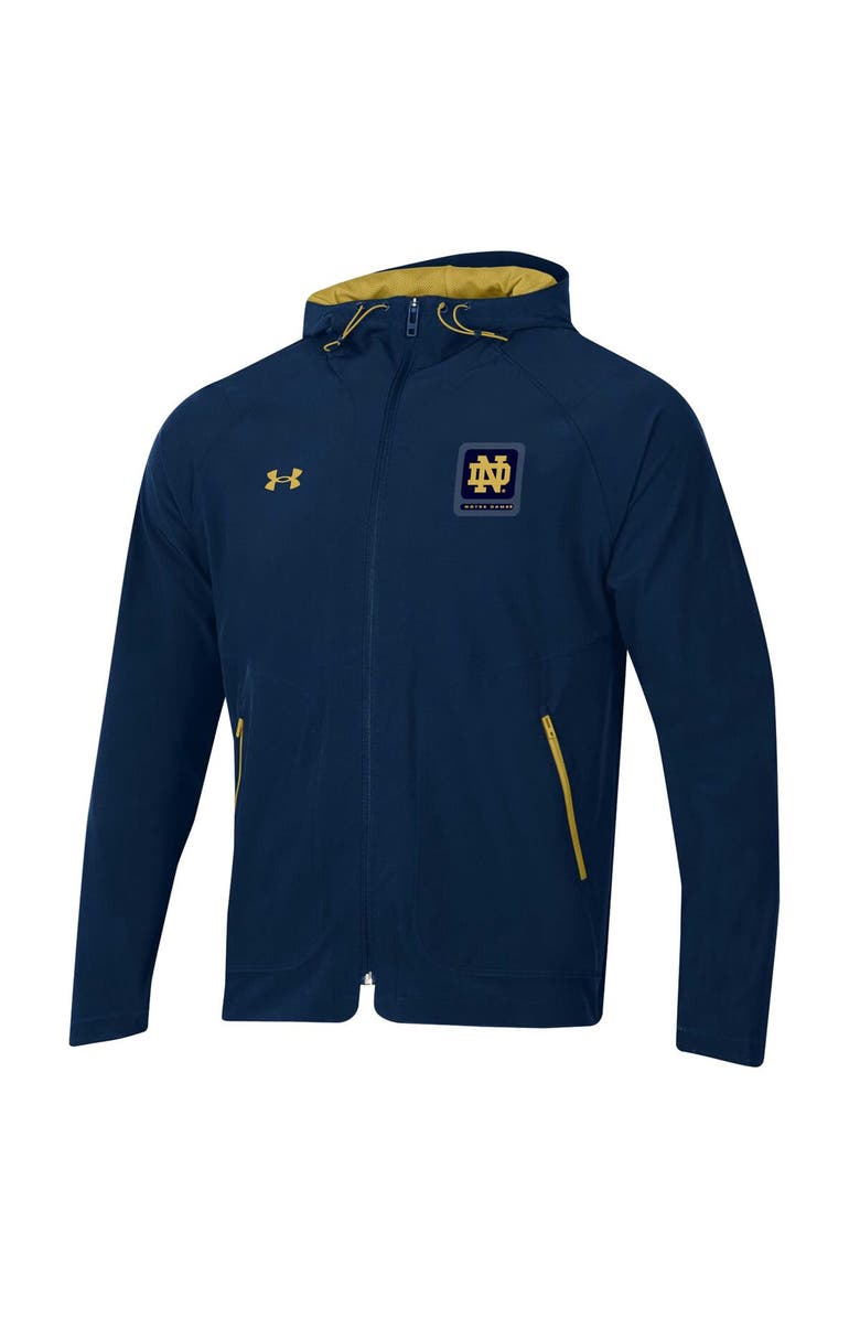 Under Armour Men's Under Armour Navy Notre Dame Fighting Irish Unstoppable Raglan Full-Zip Jacket, Alternate, color, 