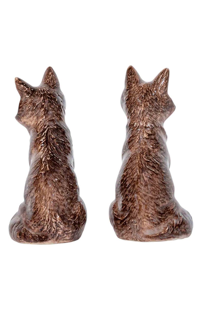 Juliska Fox Ceramic Salt & Pepper Shaker Set, Alternate, color, Walnut