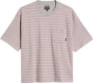 Brixton Poolside Stripe Boxy Cotton Piqué Cropped T-Shirt