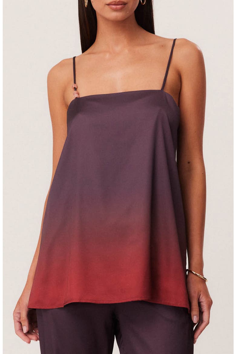 Amaya Long Line Ombré Top, Main, color, PLUM OMBRE