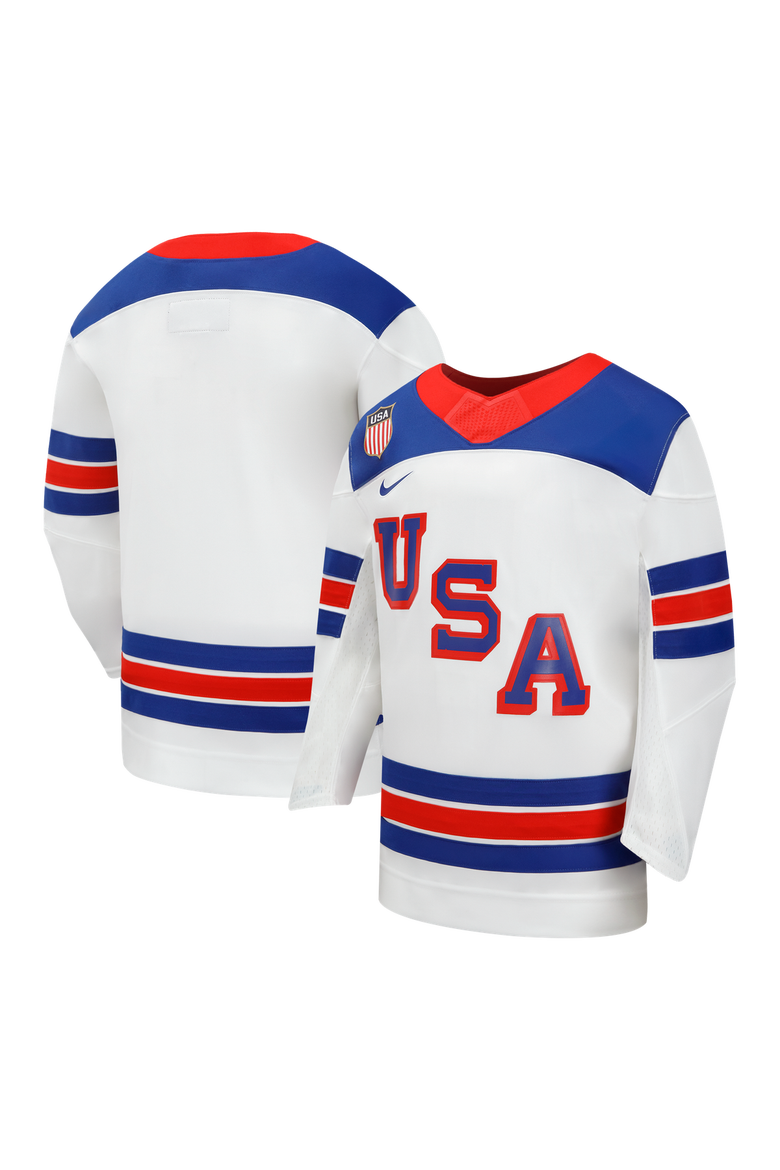 Youth Nike  White USA Hockey 2026 Away Replica Jersey, Main, color, White