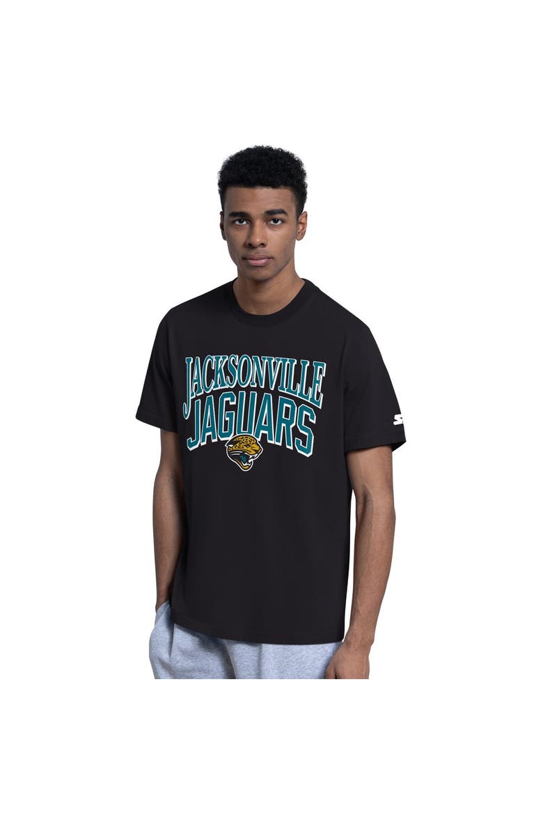 Men's Starter  Black/Heather Gray Jacksonville Jaguars Two-Pack Throwback Logo T-Shirt Set, Alternate, color, Black