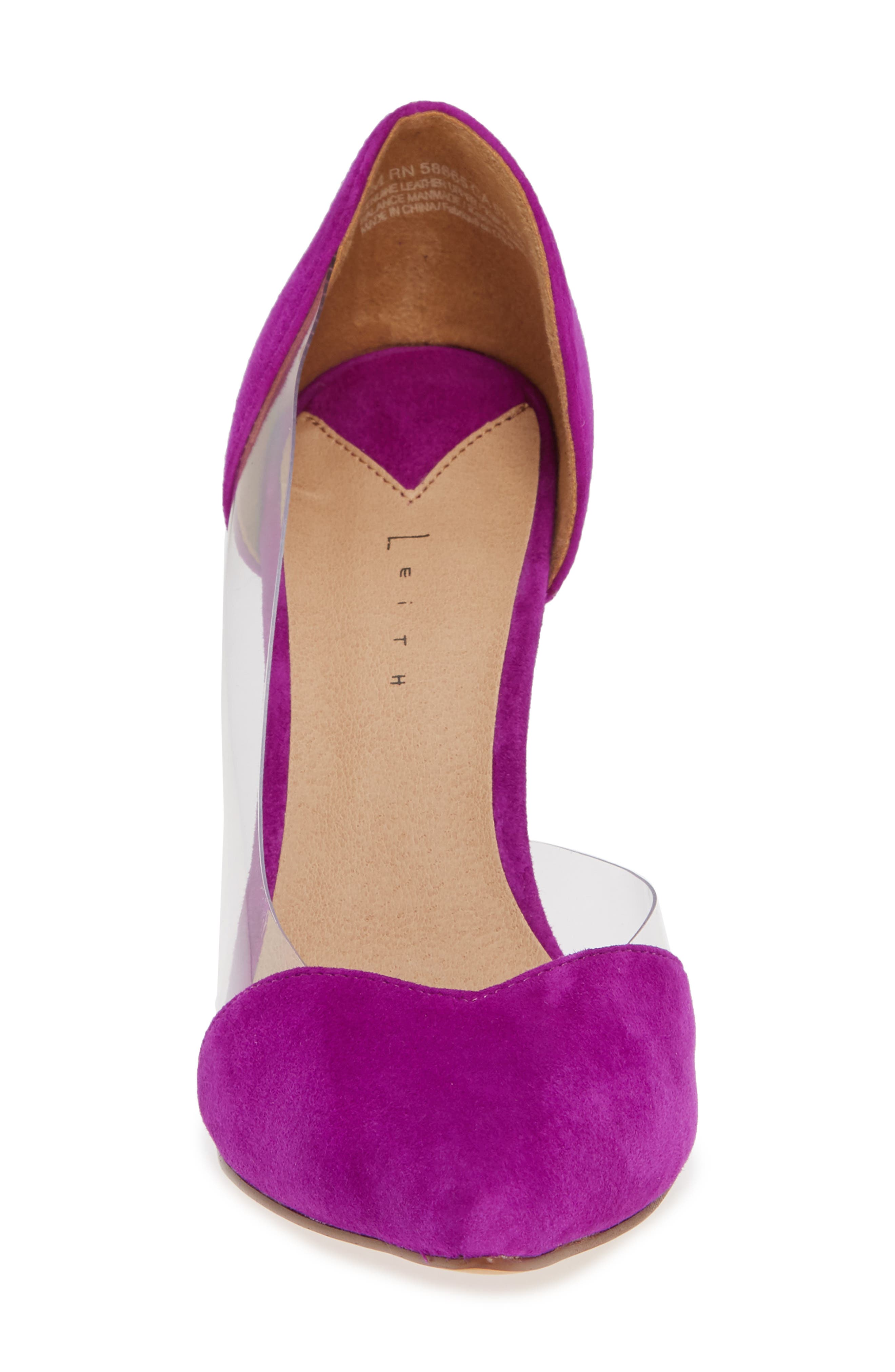 Leith Parker Clear d'Orsay Pump, Alternate, color, 