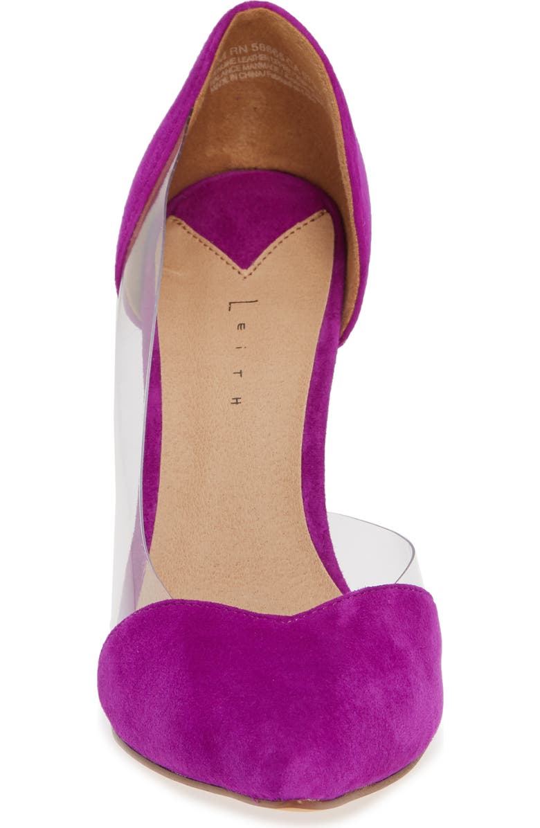 Leith Parker Clear d'Orsay Pump, Alternate, color,