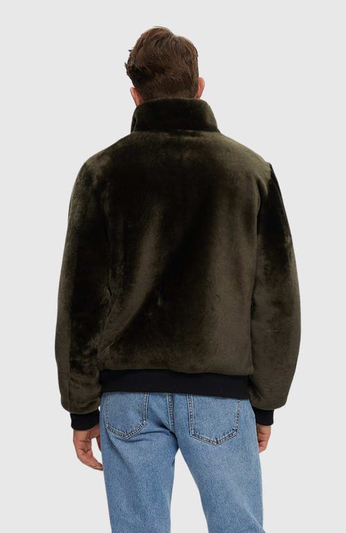 Gorski Select Shearling Lamb Bomber Jacket In Black
