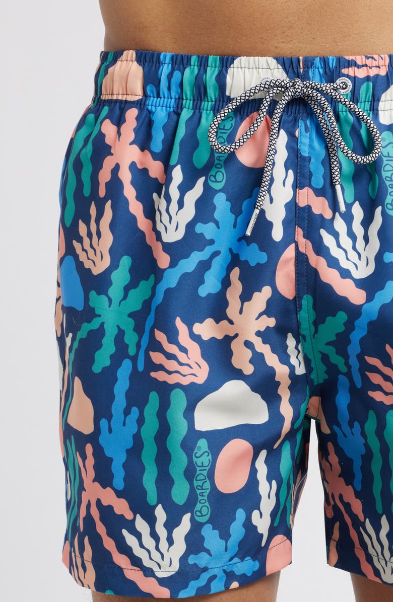Boardies Palm Springs Mid Length Swim Trunks, Alternate, color, Navy Multi