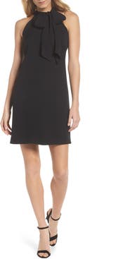 Vince Camuto Tie Neck A-Line Dress