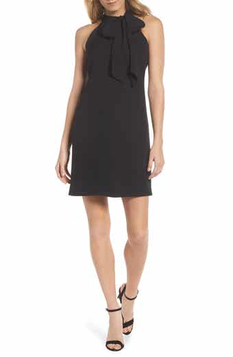 Vince Camuto Tie Neck A-Line Dress