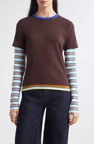 STAUD Dillon Layered Tee