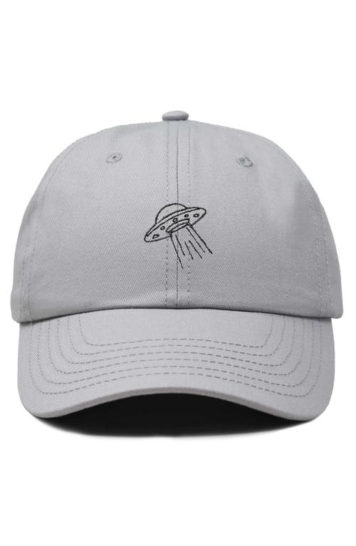 Dalix Ufo Embroidered Adjustable Dad Cap In Gray