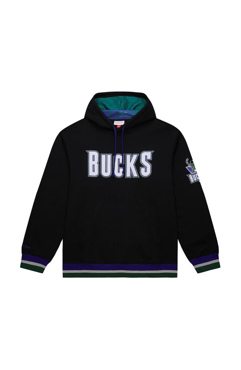 Mitchell & Ness Unisex Mitchell & Ness Black Milwaukee Bucks Vintage Heavyweight Hoodie, Alternate, color, Black