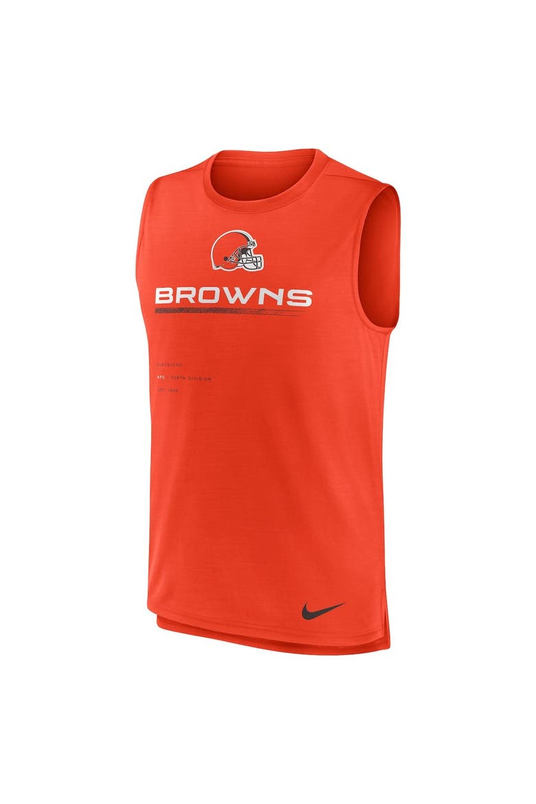 Men's Nike Orange Cleveland Browns Muscle Trainer Tank Top, Alternate, color, Orange