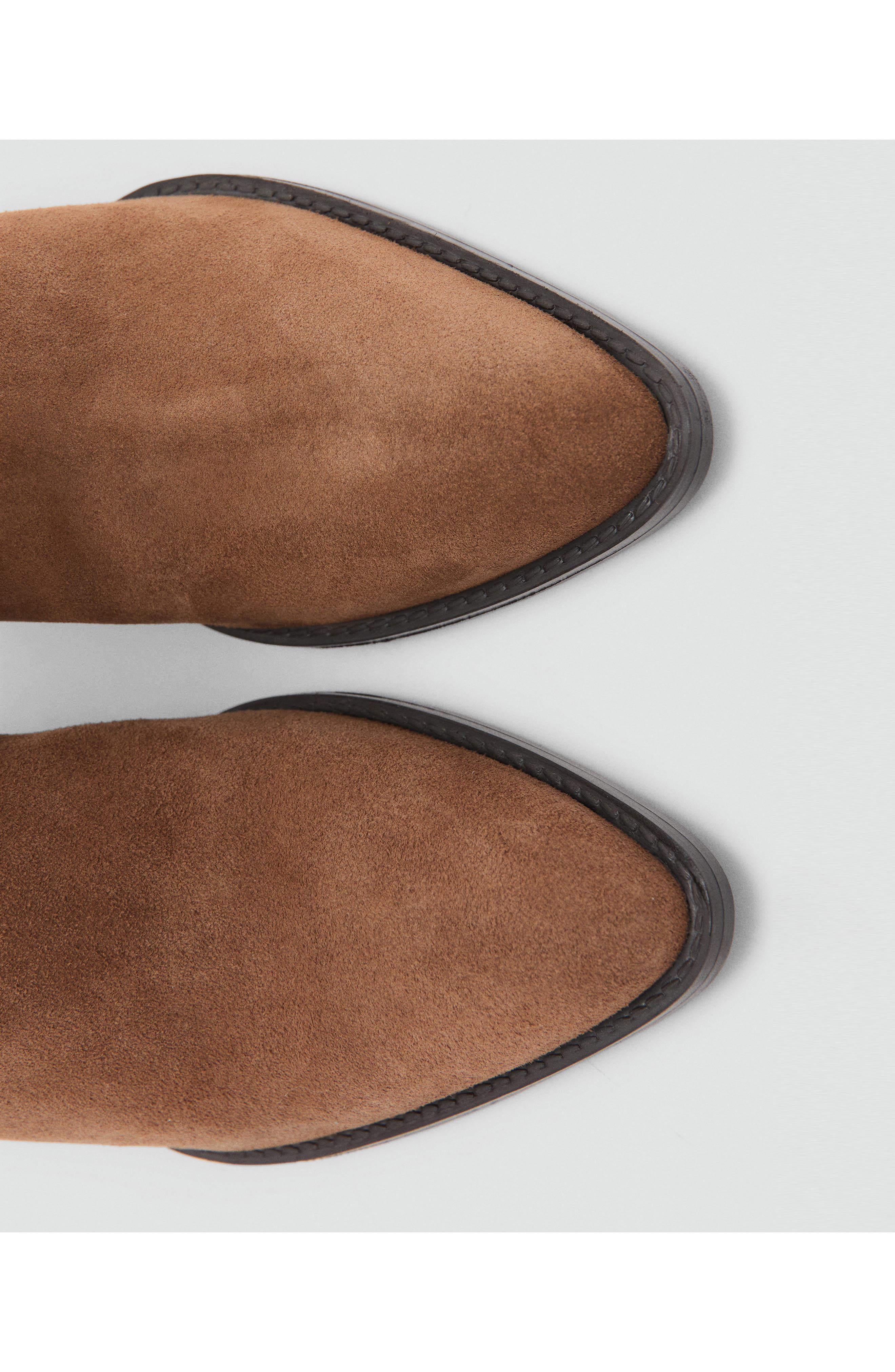 MANGO Lorrain Western Boot, Alternate, color, Medium Brown