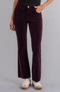 KUT from the Kloth Kelsey Fab Ab High Waist Raw Hem Ankle Kick Flare Corduroy Pants