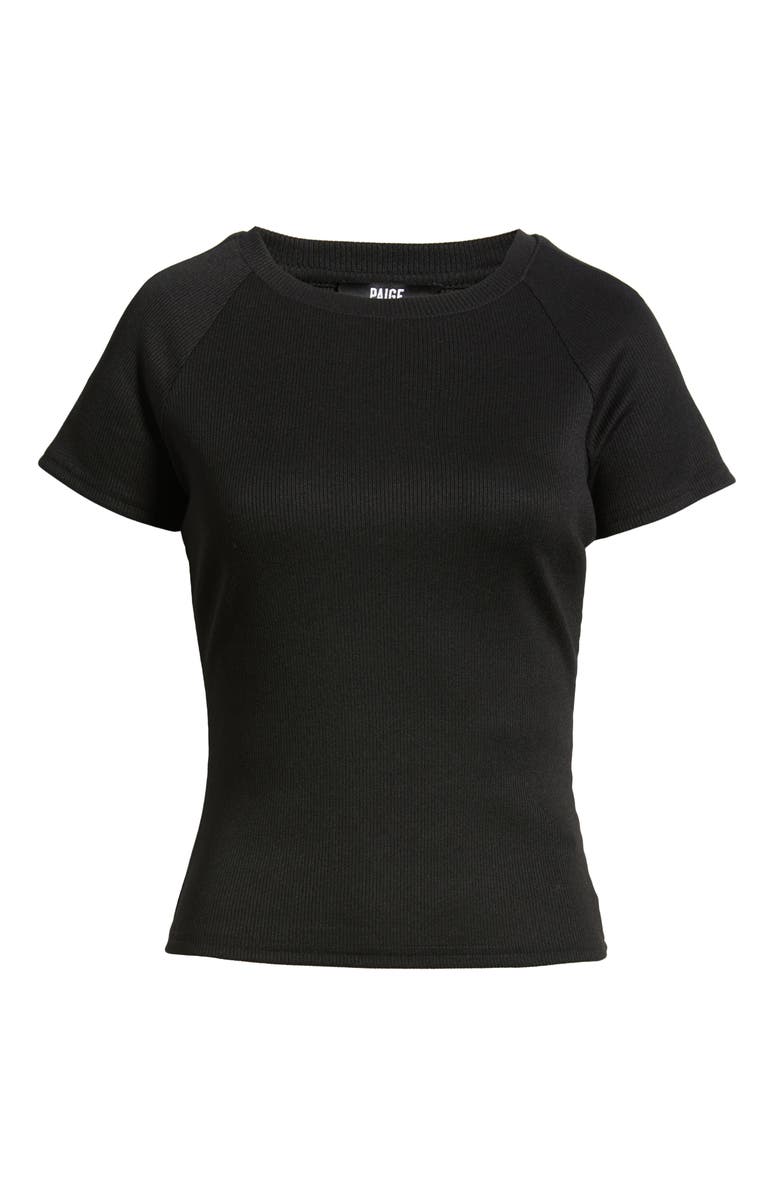 PAIGE Bijou Rib T-Shirt, Alternate, color, Black