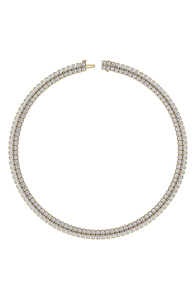 Jennifer Fisher 18K Gold Double Row Lab Created Diamond Necklace - 38.13 ctw, Main, color, 18K Yellow Gold
