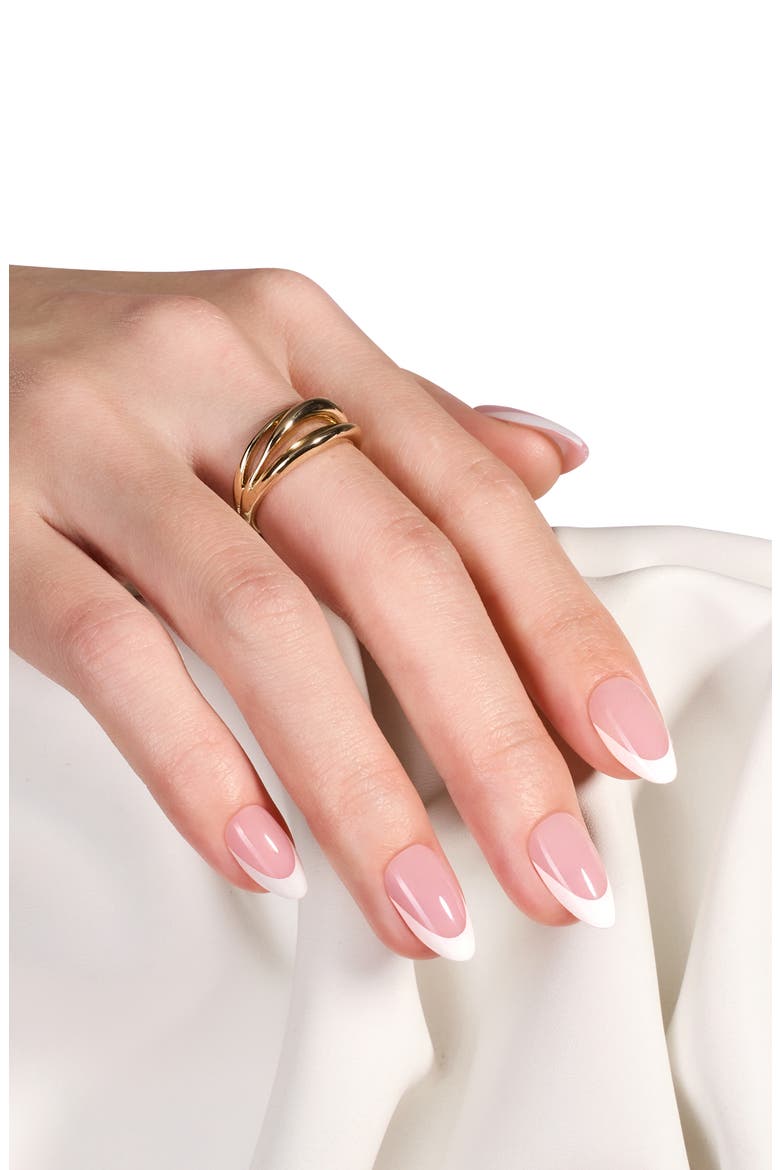French Tip Press On Nail Studio Kit Short Almond, Alternate, color, None