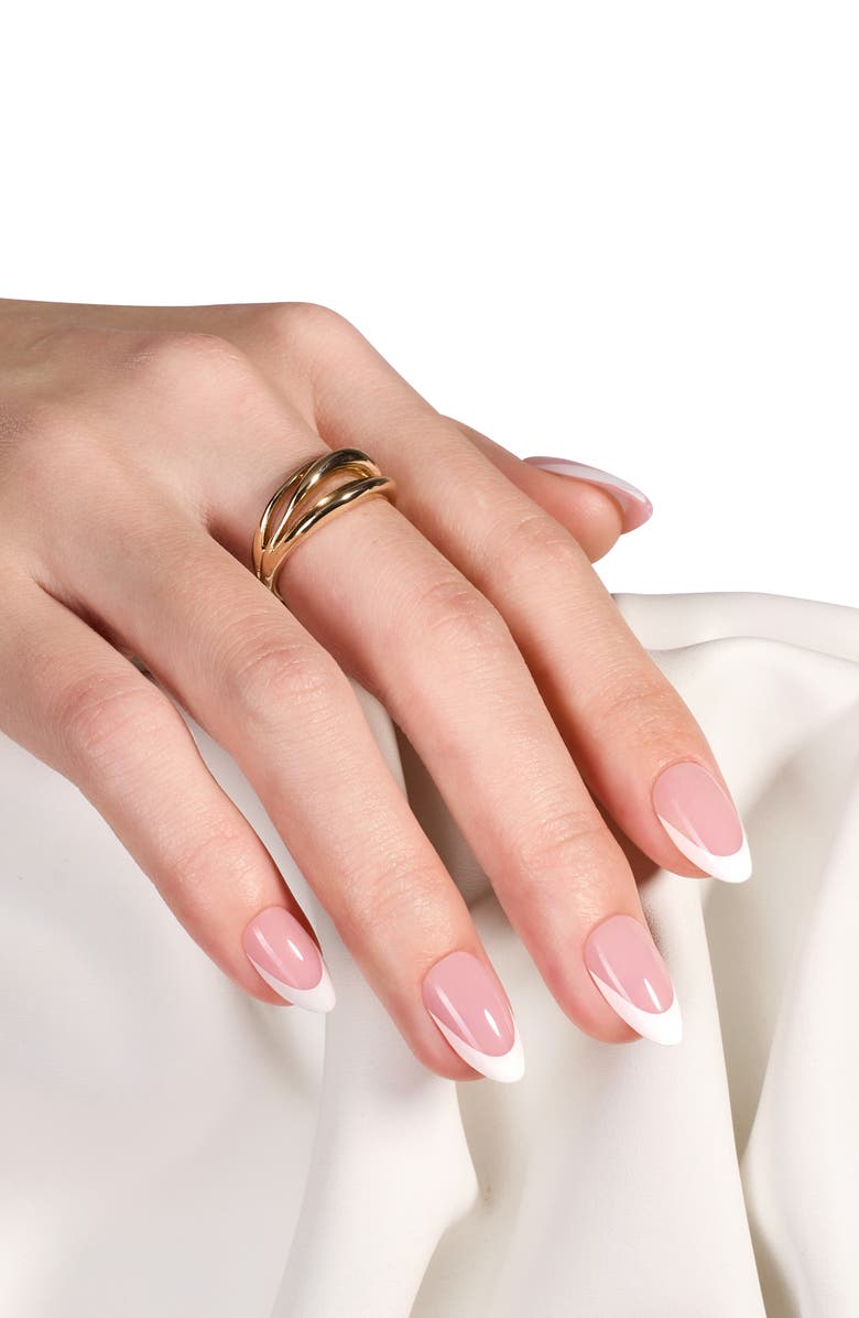 Beetles French Tip Press On Nail Studio Kit Short Almond, Alternate, color, NO COLOR