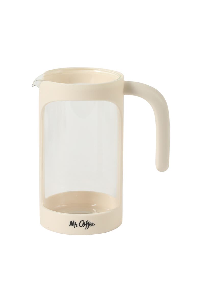 Retro Brew 31 oz Borosilicate Glass Coffee Press, Main, color, Cream