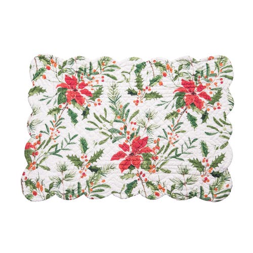 C & F Home C&f Home Silvia Poinsettia Placemat In Green