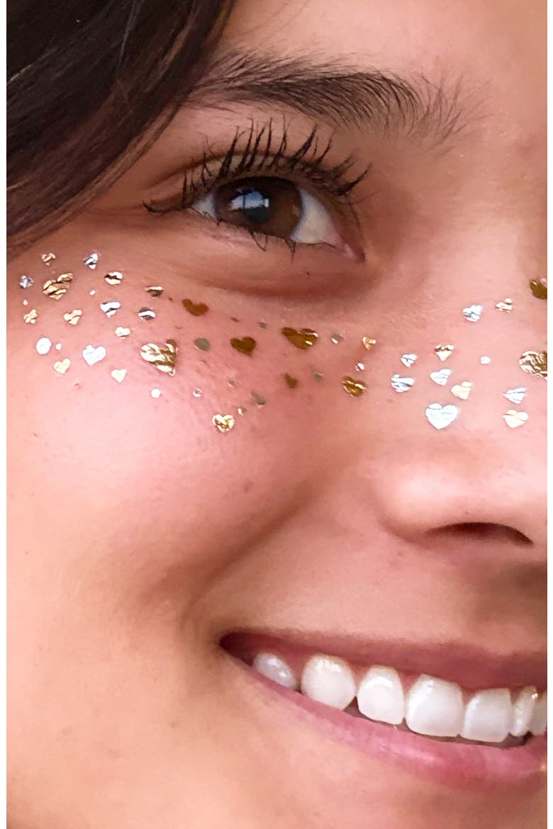 Kids' XOXO Temporary Tattoos, Alternate, color, GOLD