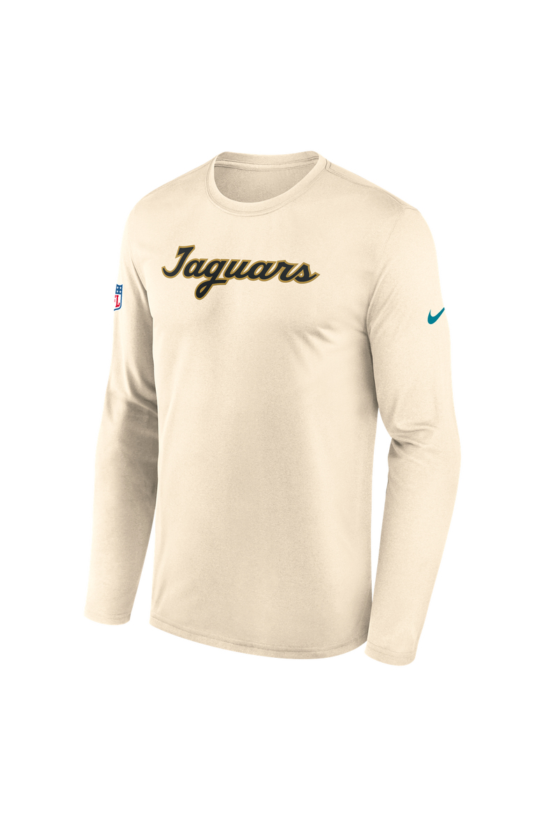 Men's Nike  Natural Jacksonville Jaguars 2026 Rivalries Collection Sideline Legend Long Sleeve T-Shirt, Alternate, color, Natural