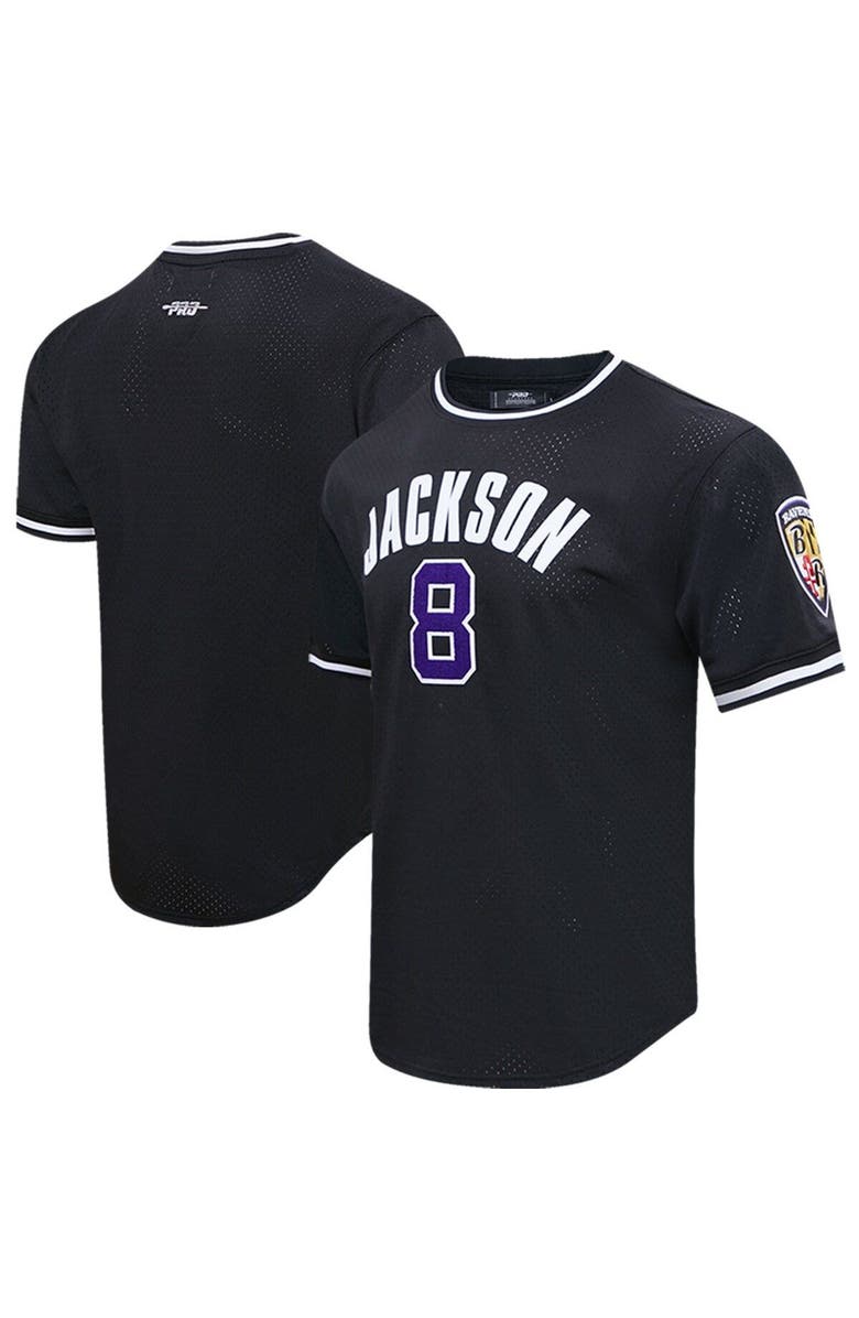 PRO STANDARD Men's Pro Standard Lamar Jackson Black Baltimore Ravens Mesh Player Name & Number Top, Main, color,