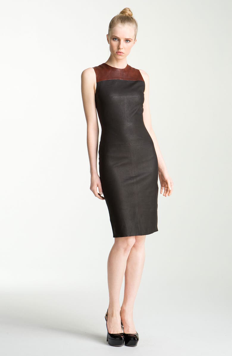 A.L.C. 'Mika' Stretch Leather Dress, Main, color,