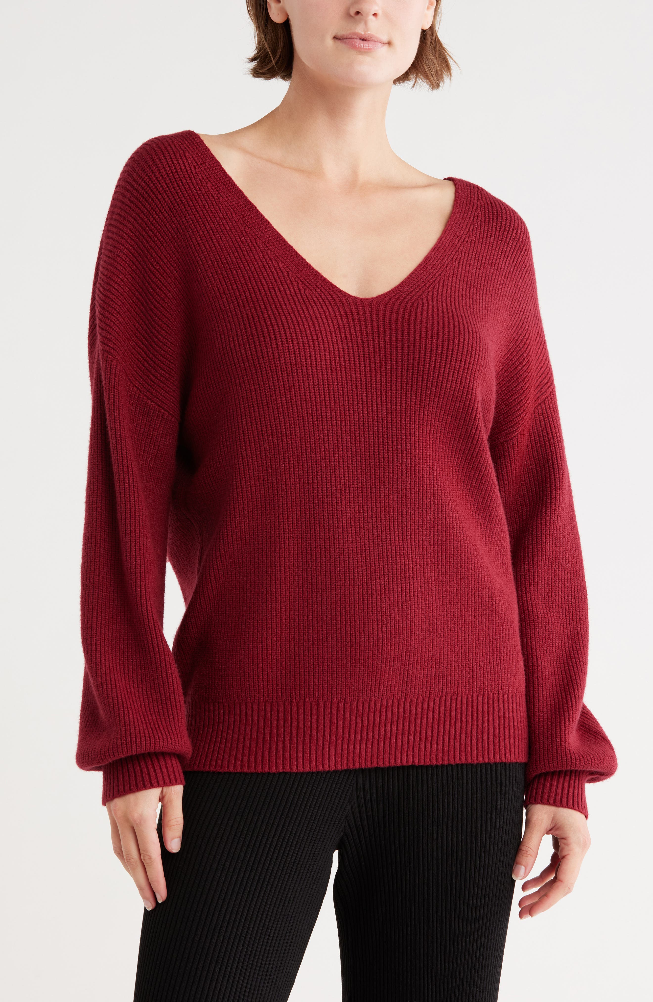 Blu Pepper Bow V-Neck Sweater