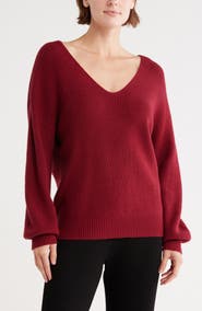 Blu Pepper Bow V-Neck Sweater