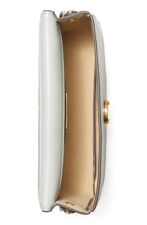 Tory Burch Robinson Spazzolato Leather Convertible Shoulder Bag In Light Granite