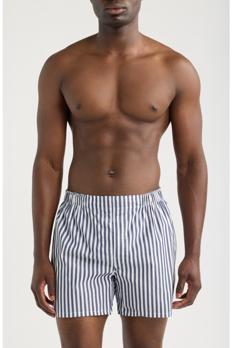 Assorted 3-Pack Classic Fit Cotton Boxers, Main, color, PLAID ANDREWS CREST PRINT NAVY
