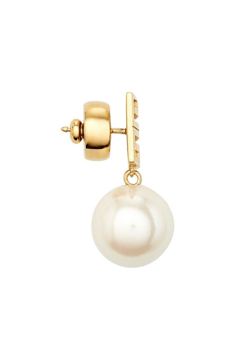Givenchy 4G Stud Imitation Pearl Earrings, Alternate, color, White/ Golden