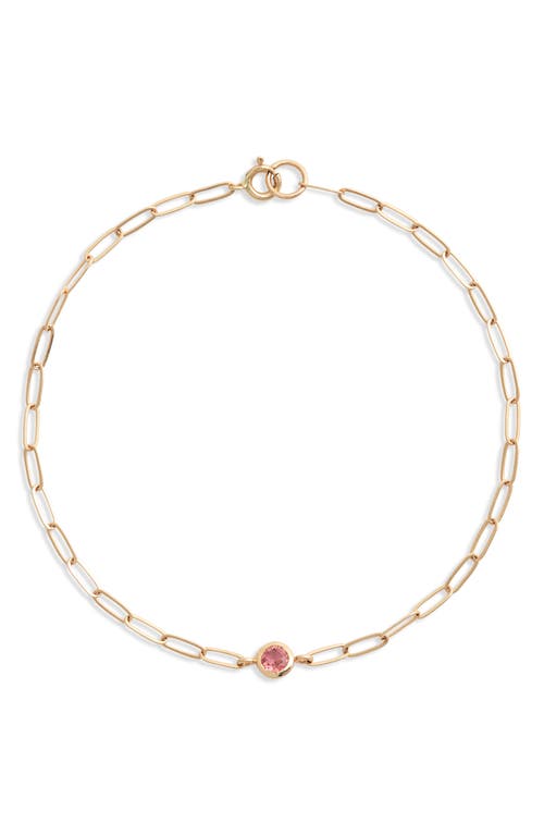 Anzie Bezel Pendant Bracelet in Pink  product