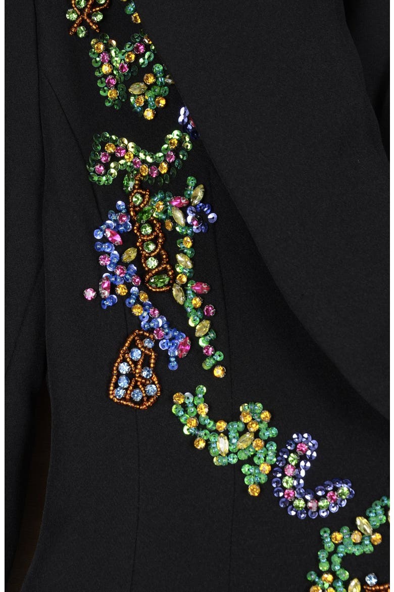 Embellished Beaded Blazer, Alternate, color, Black